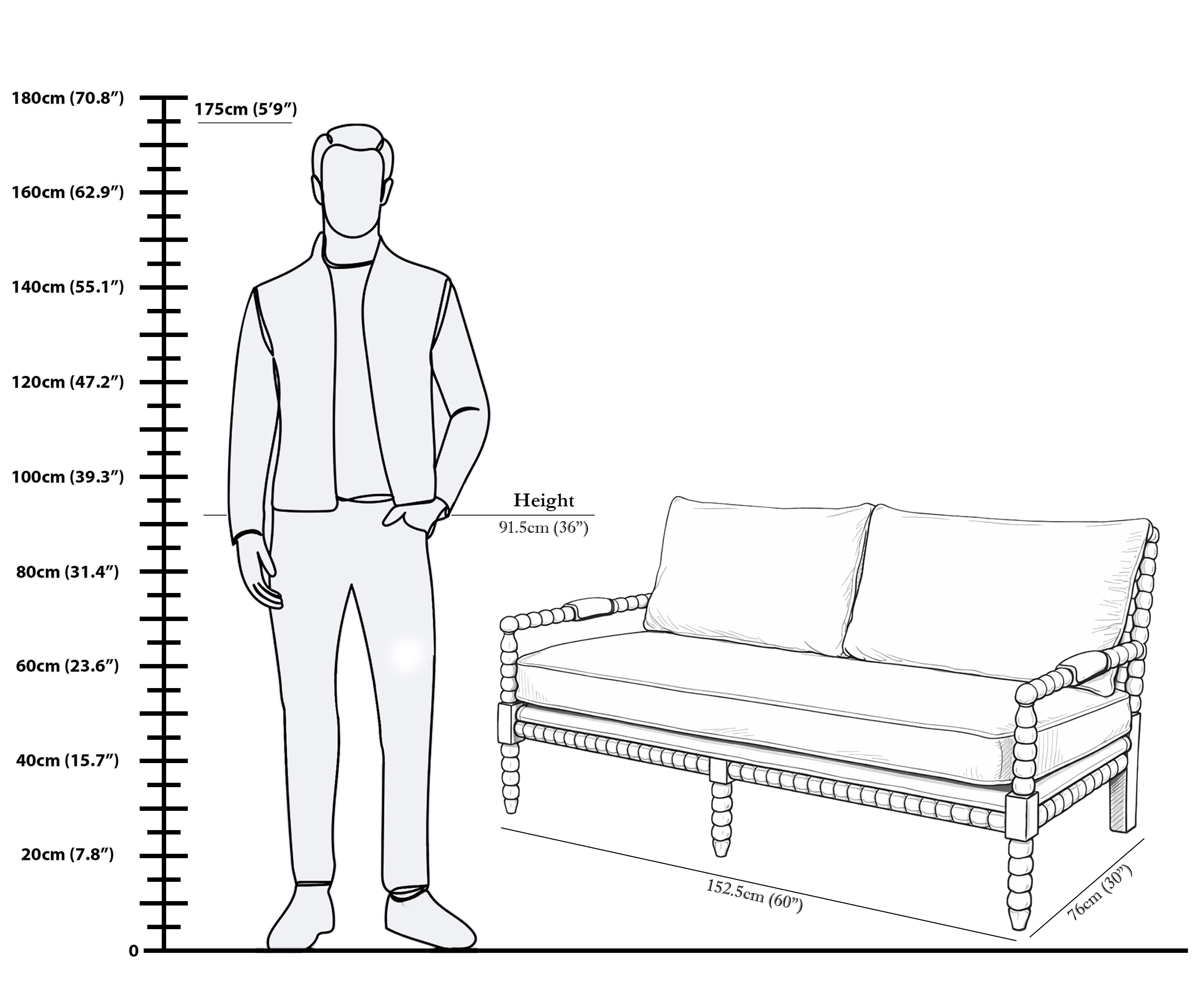 Twisted Frame 2-Seater Sofa